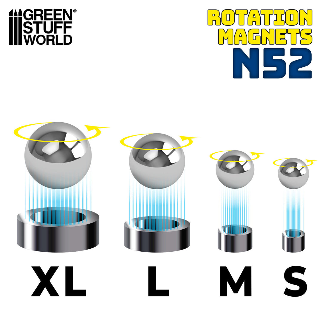 GSW: IMANES CON ROTACIÓN - XL