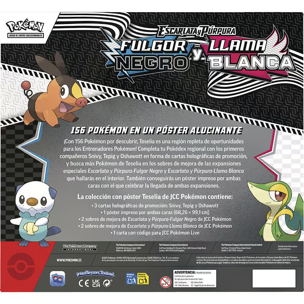 POKEMON TCG: FULGOR NEGRO/FULGOR BLANCA - COLLECIÓN CON PÓSTER - ESCARLATA Y PURPURA - ESPAÑOL