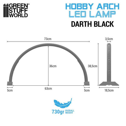 GSW: LAMPARA DE ARCO LED - DARTH BLACK