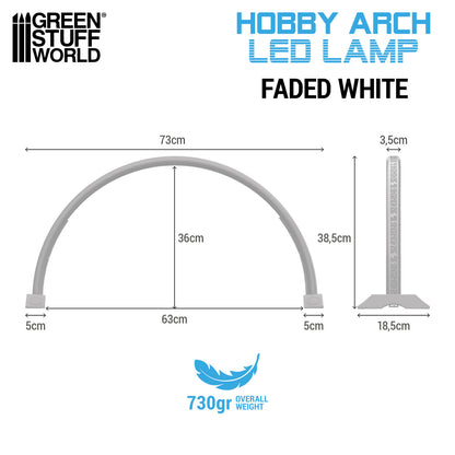 GSW: LAMPARA DE ARCO LED - FADED WHITE