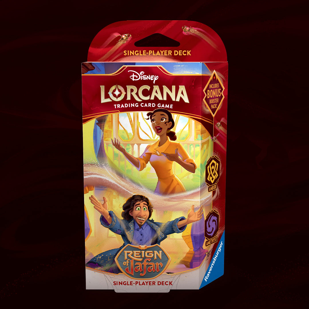 PREPEDIDO DISNEY LORCANA: REIGN OF JAFAR - MAZO ÁMBAR/AMATISTA TIANA Y BRUNO