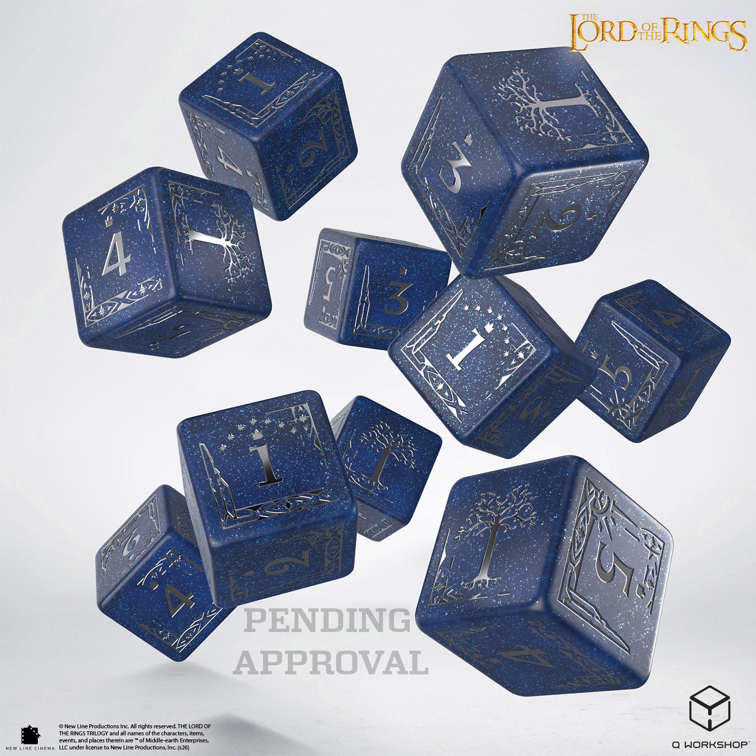 Q Workshop: The Lord of the Rings: D6 Dice Set: Gondor