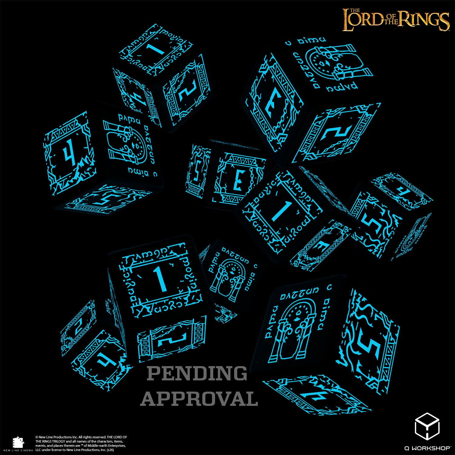 Q Workshop: The Lord of the Rings: D6 Dice Set: Moria