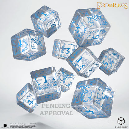 Q-Workshop: The Lord of the Rings: D6 Dice Set: Rivendell - Water