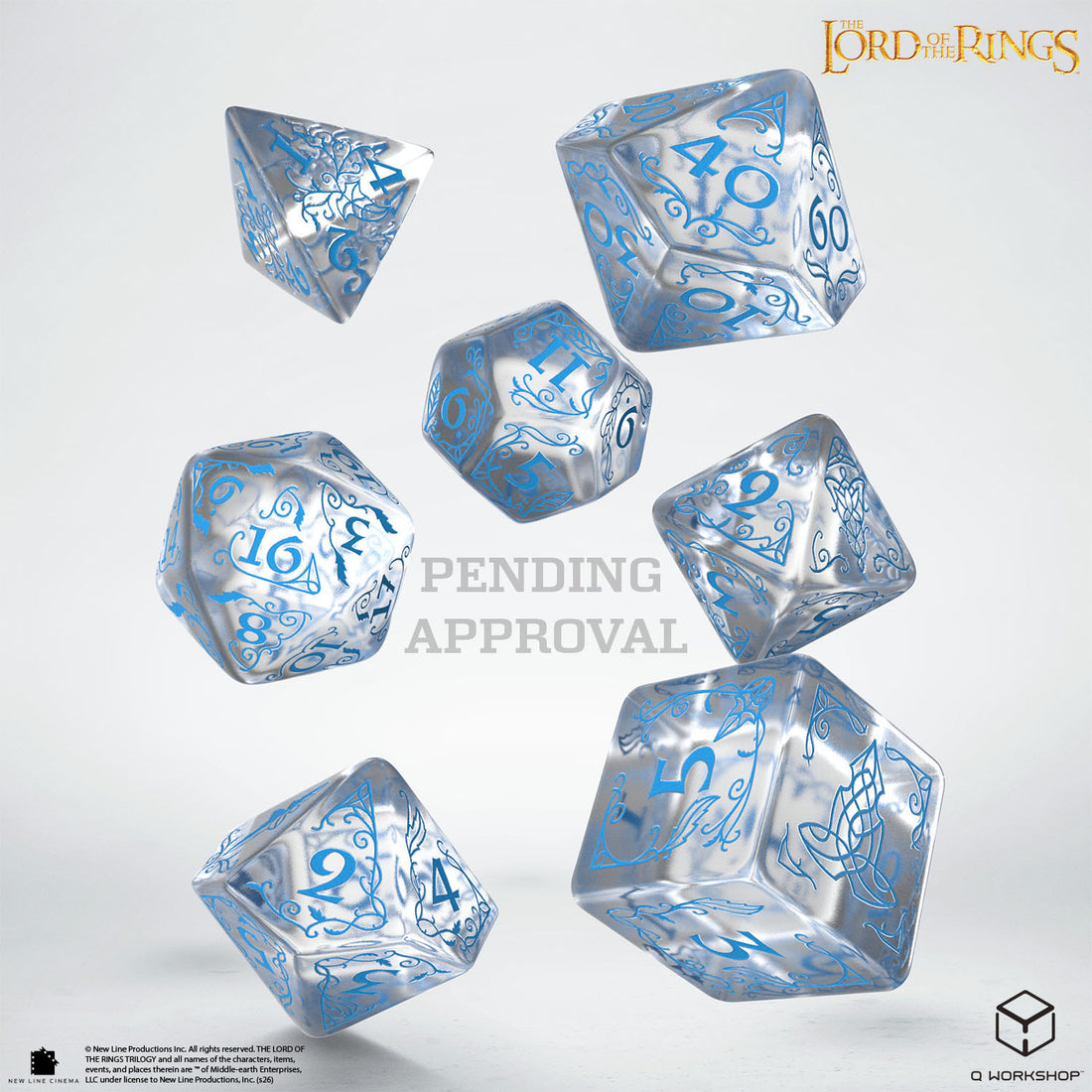 Q Workshop: The Lord of the Rings: 7pc RPG Dice Set:  Rivendell - Water