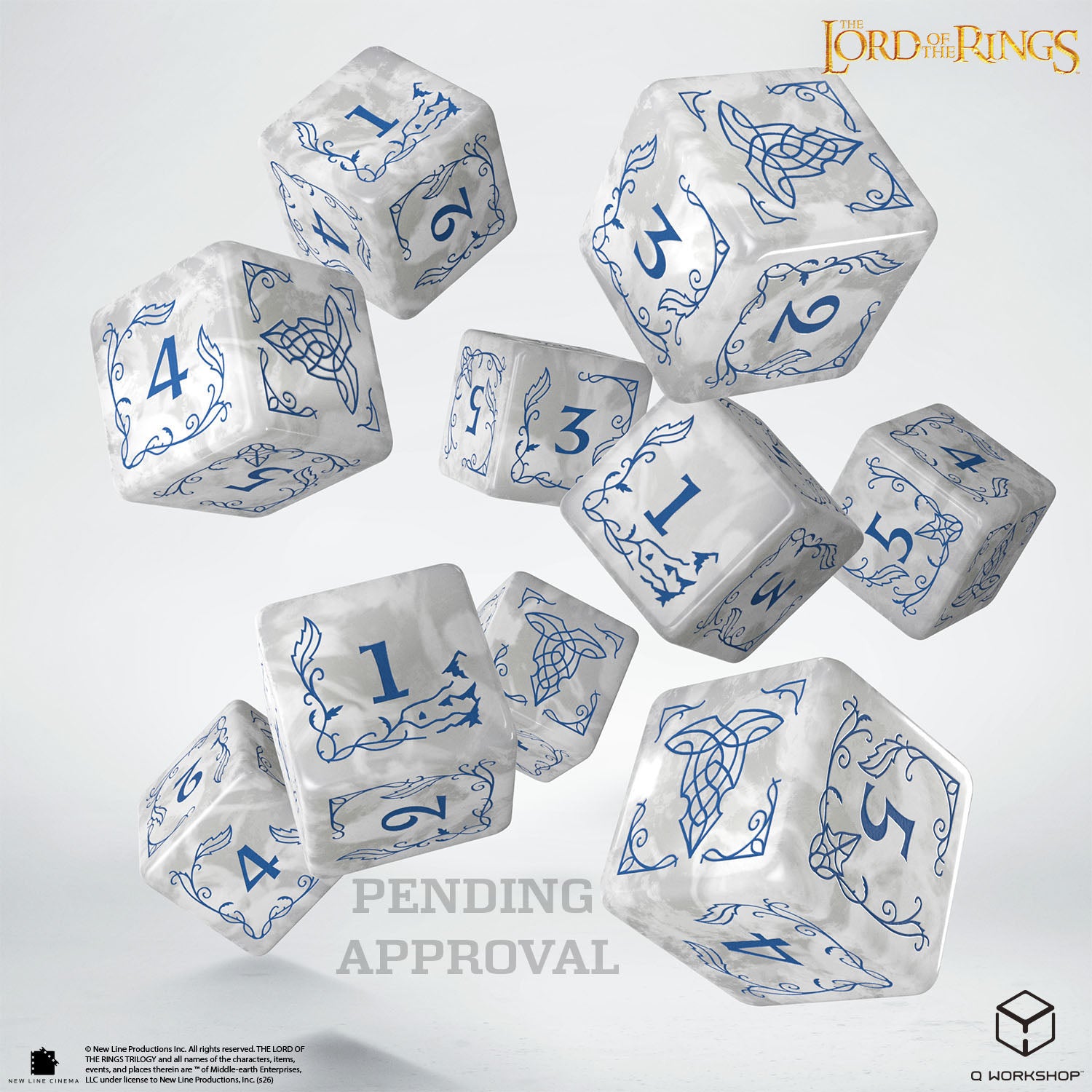 Q Workshop: The Lord of the Rings: D6 Dice Set: Rivendell - Stone