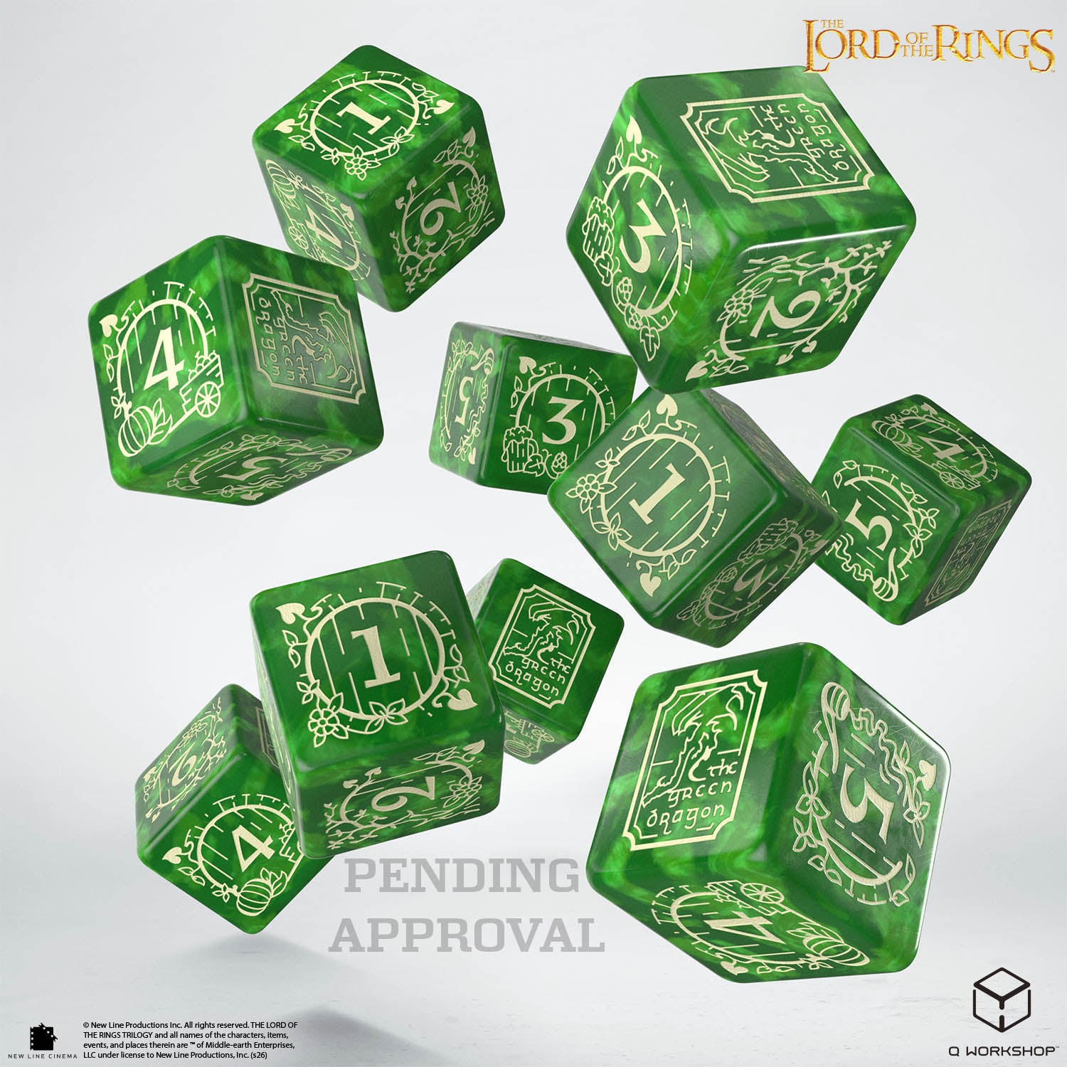 Q Workshop: The Lord of the Rings: D6 Dice Set: Shire