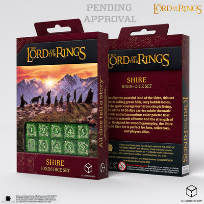 Q Workshop: The Lord of the Rings: D6 Dice Set: Shire