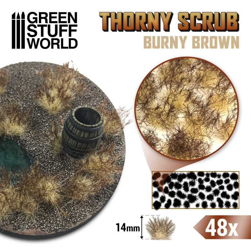 GSW: MATAS DE CESPED - TUFTS - 14mm - MARRON QUEMADO