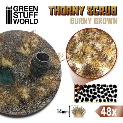 GSW: MATAS DE CESPED - TUFTS - 14mm - MARRON QUEMADO