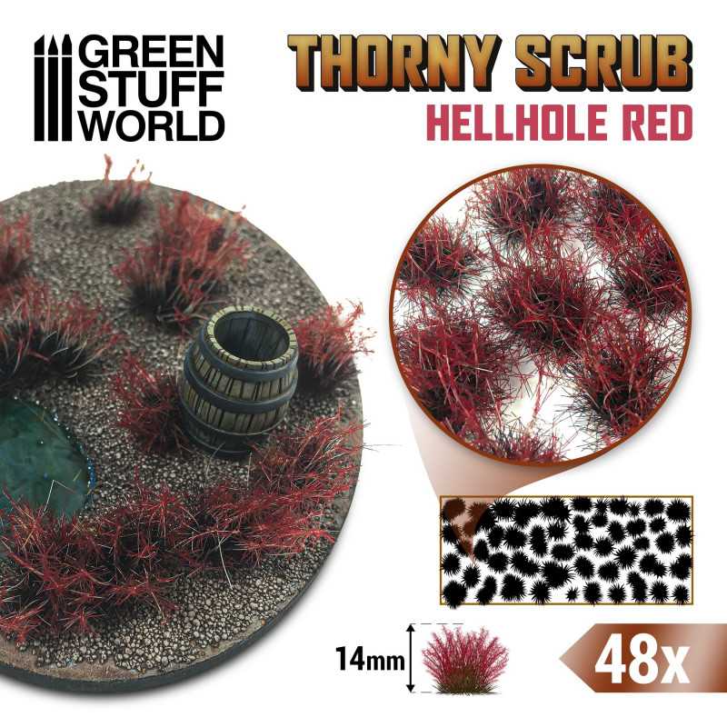 GSW: MATAS DE CESPED - TUFTS - 14mm - ROJO INFIERNO