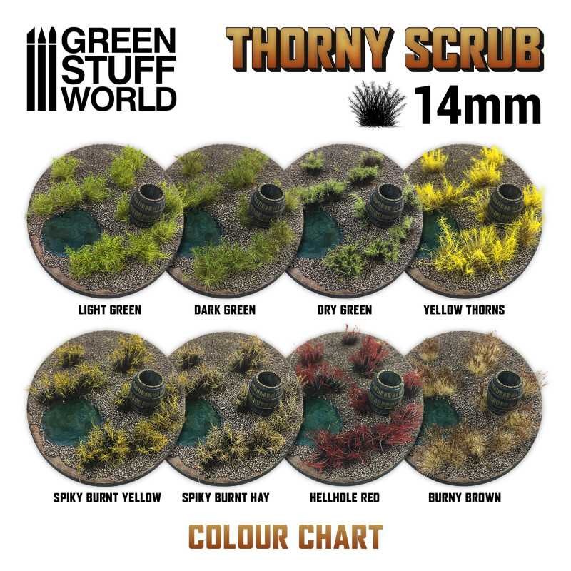 GSW: MATAS DE CESPED - TUFTS - 14mm - MARRON QUEMADO