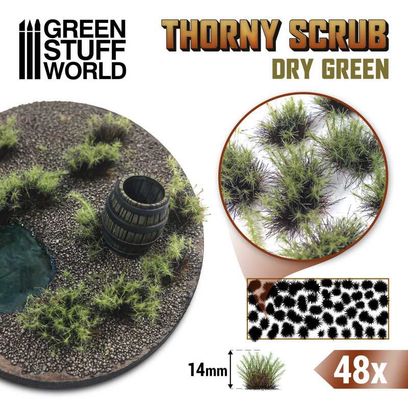 GSW: MATAS DE CESPED - TUFTS - 14mm - VERDE SECO