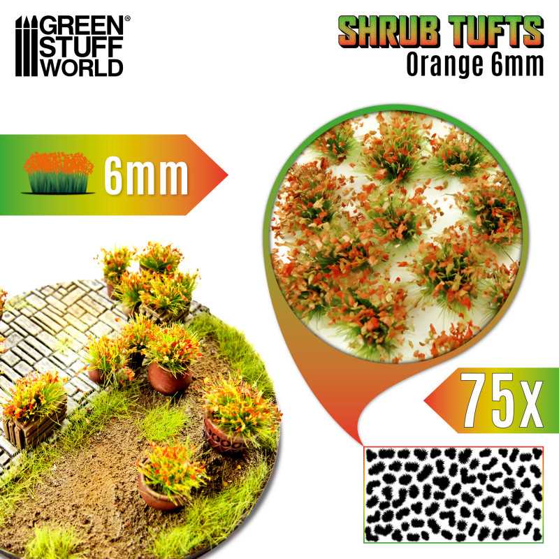GSW: MATAS ARBUSTOS - AUTOADHESIVAS - 6mm - NARANJA