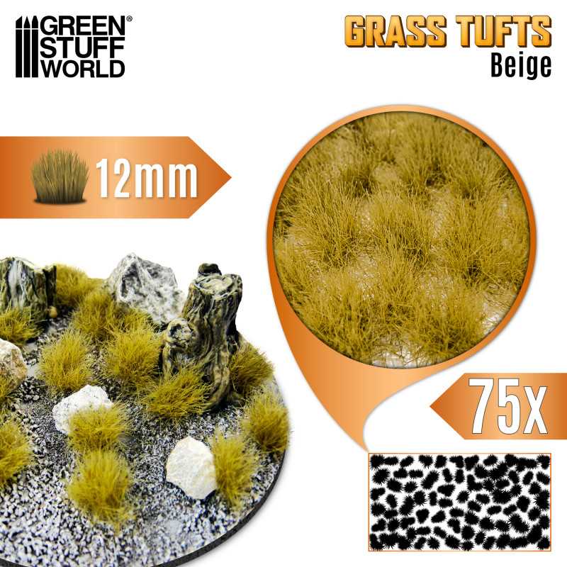 GSW: MATAS DE CESPED - TUFTS - 12mm - BEIGE