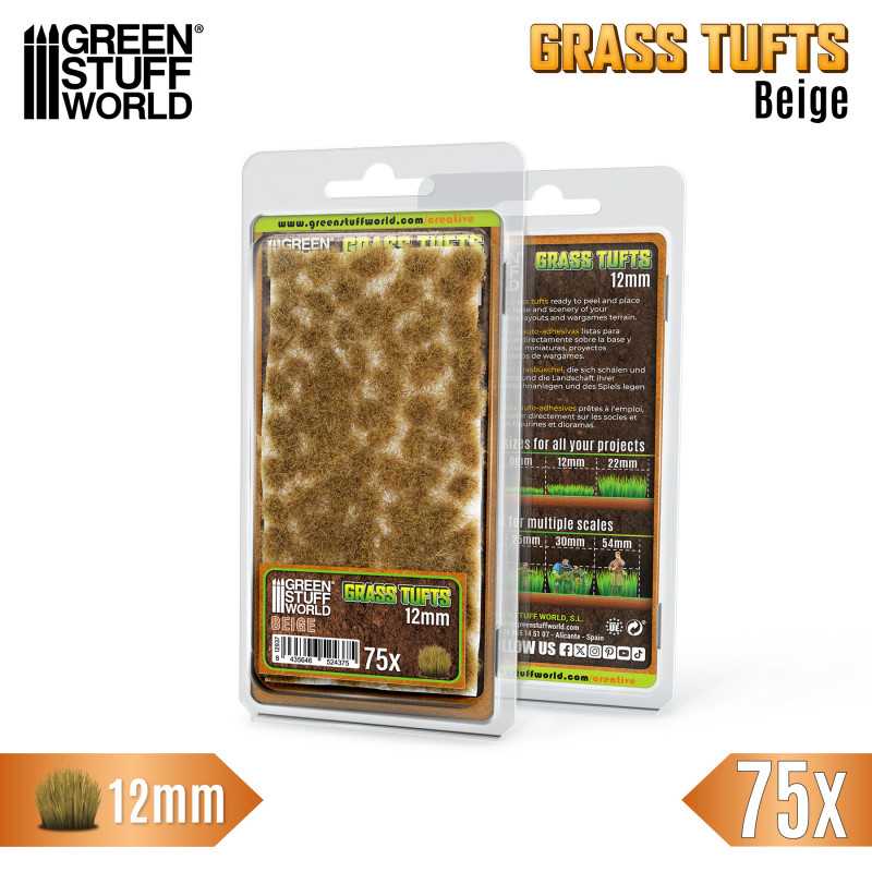 GSW: MATAS DE CESPED - TUFTS - 12mm - BEIGE