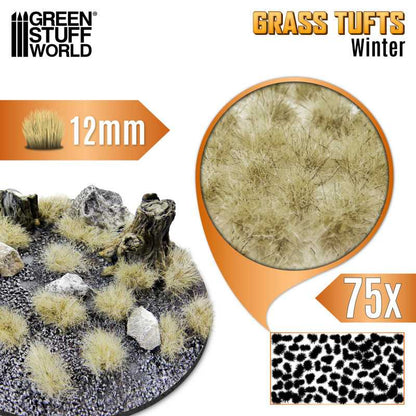 GSW: MATAS DE CESPED - TUFTS - 12mm - BLANCO INVIERNO