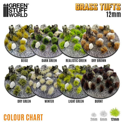 GSW: MATAS DE CESPED - TUFTS - 12mm - BLANCO INVIERNO