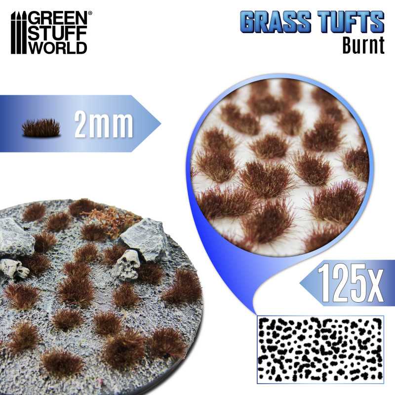 GSW: MATAS DE CESPED - TUFTS - 2mm - MARRON QUEMADO