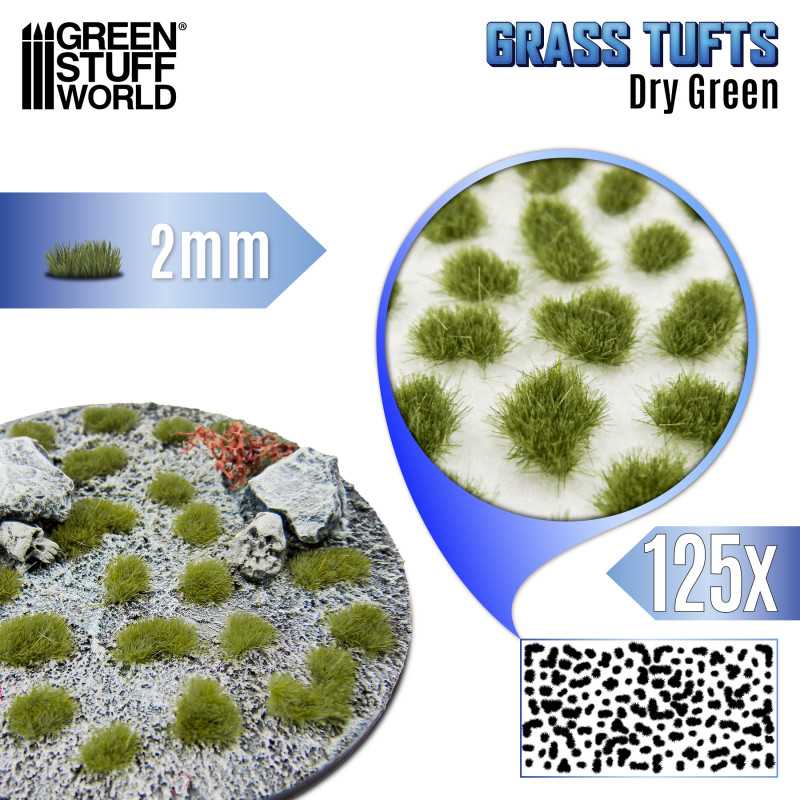 GSW: MATAS DE CESPED - TUFTS - 2mm - VERDE SECO