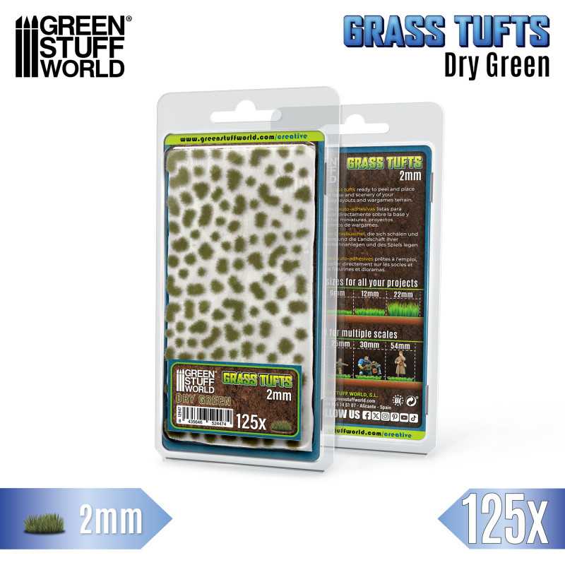 GSW: MATAS DE CESPED - TUFTS - 2mm - VERDE SECO