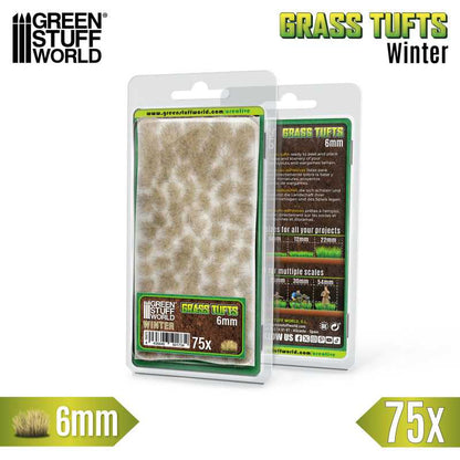 GSW: MATAS DE CESPED - TUFTS - 6mm - BLANCO INVIERNO