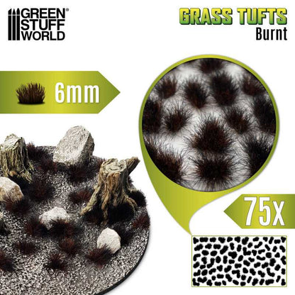 GSW: MATAS DE CESPED - TUFTS - 6mm - MARRON QUEMADO