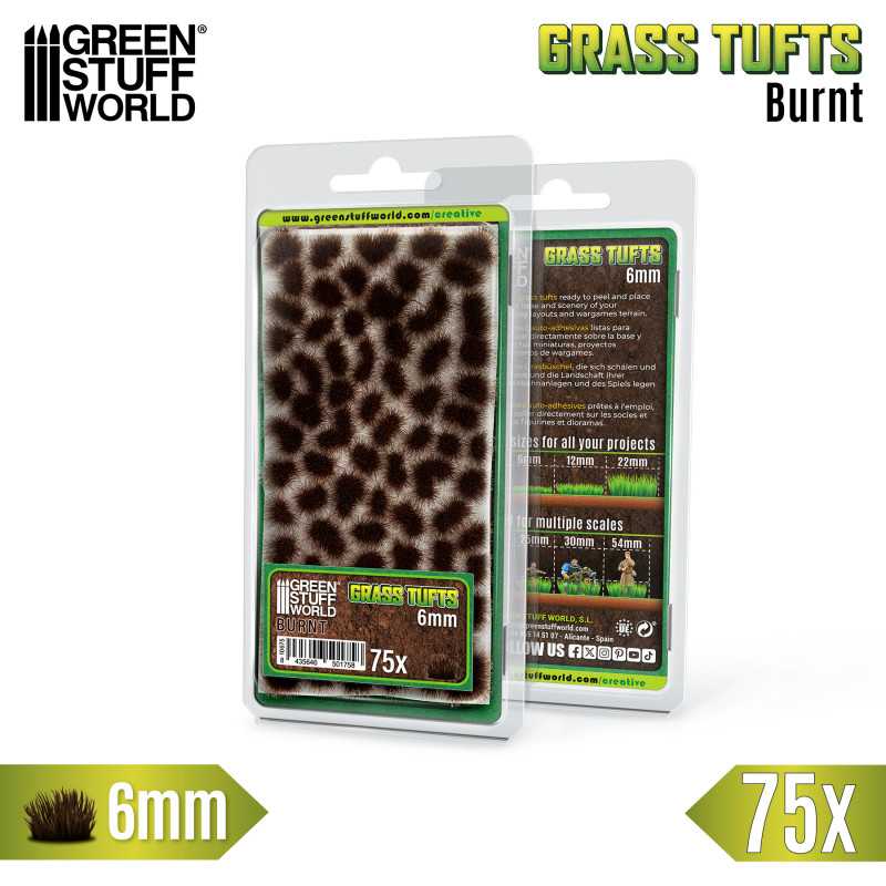 GSW: MATAS DE CESPED - TUFTS - 6mm - MARRON QUEMADO