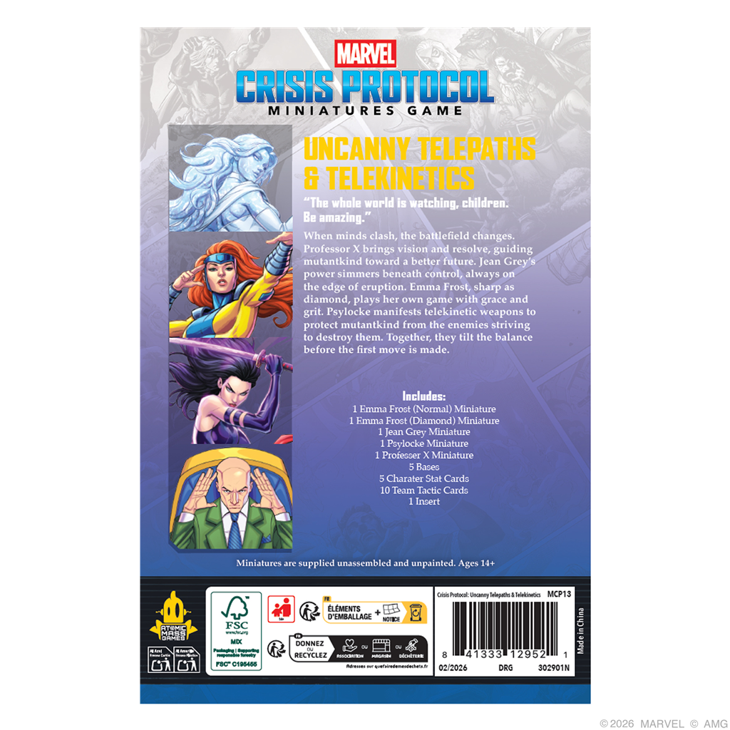 MCP: UNCANNY TELEPATHS &amp; TELEKINETICS - CHARACTER PACK