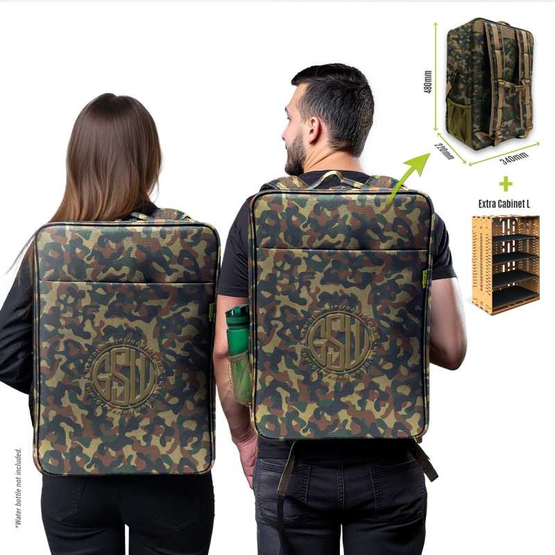 GSW: MALETA DE TRANSPORTE - MOCHILA EDICIÓN CAMUFLAJE - L