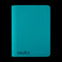 Álbum Vault X Exo-Tec Zip Binder XXL Ocean Blue de 16 bolsillos, cubierta turquesa cerrada en vista frontal.