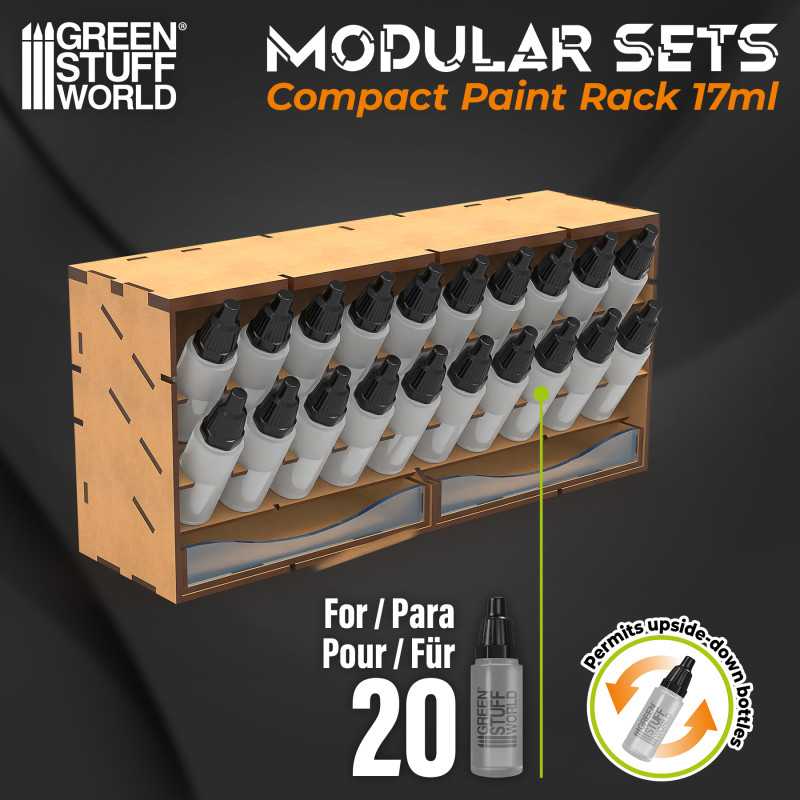 GSW: ORGANIZADOR MODULAR DE PINTURAS - HORIZONTAL COMPACT - 17ml (20un)