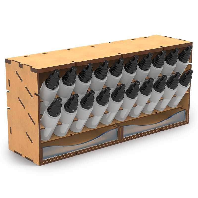 GSW: ORGANIZADOR MODULAR DE PINTURAS - HORIZONTAL COMPACT - 17ml (20un)