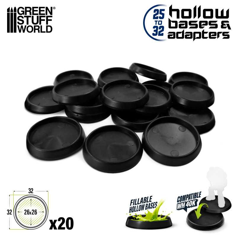 GSW: PEANAS REDONDAS - ADAPTADORAS CON HUECO - 32mm