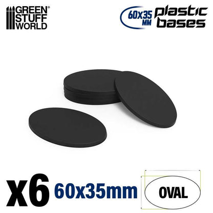 GSW: PEANAS DE PLÁSTICO - OVAL 60x35MM - NEGRO