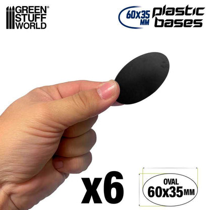 GSW: PEANAS DE PLÁSTICO - OVAL 60x35MM - NEGRO