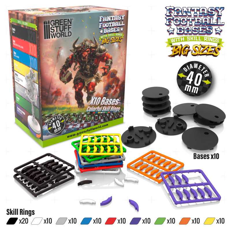 GSW: PEANAS PARA BLOOD BOWL - SKILL RINGS - 40mm