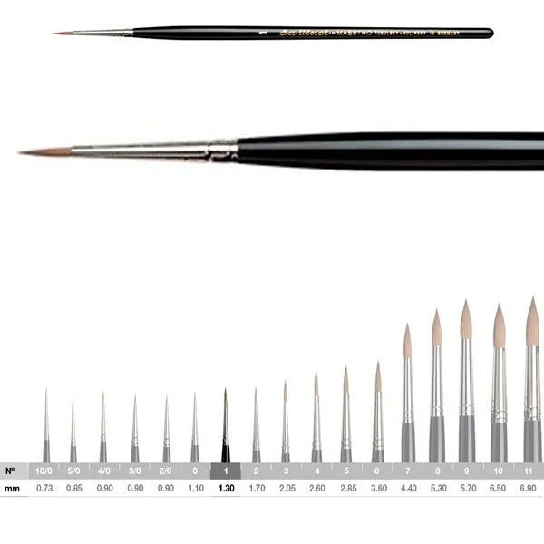 DA VINCI MAESTRO: PINCEL DE PELO NATURAL MARTA KOLINSKY - Nº1