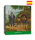 Pack de presentación Magic: The Gathering The Hobbit en español, con Gandalf y Bilbo ante una puerta verde, vista frontal y lateral.