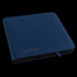 Álbum Vault X Exo-Tec Zip Binder XL azul oscuro de 12 bolsillos, cerrado y visto en perspectiva.