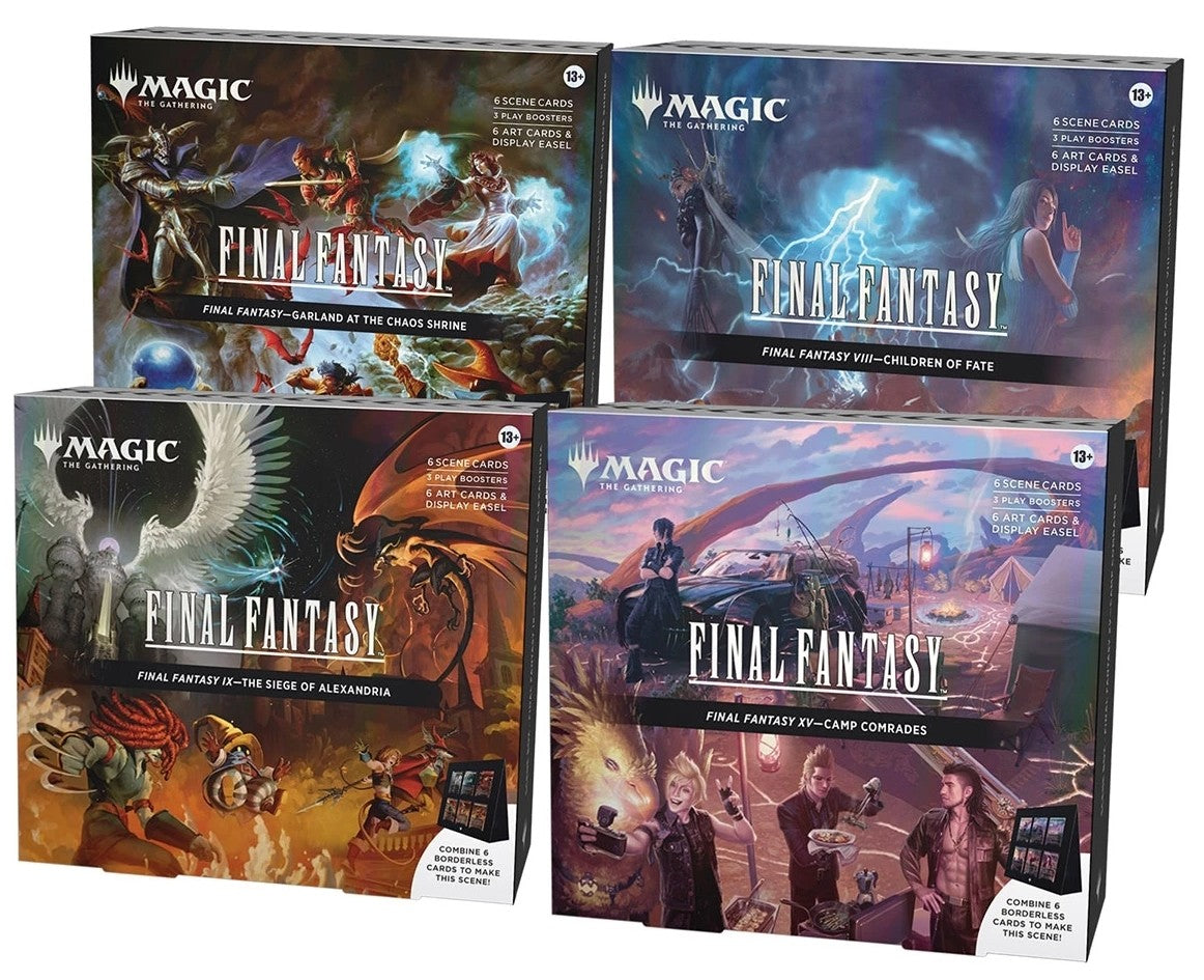 PREPEDIDO - MTG: Set Scene Box Display (4 Cajas) Final Fantasy Inglés - Asignación asegurada