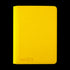Álbum Vault X Exo-Tec Zip Binder XXL Sunrise Yellow de 16 bolsillos, cubierta amarilla cerrada en vista frontal.