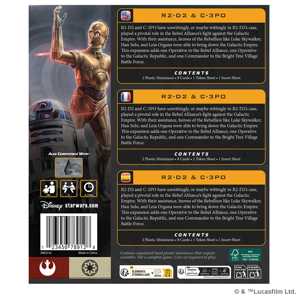 PREPEDIDO - SW LEGION: R2-D2 &amp; C-3PO - OPERATIVE