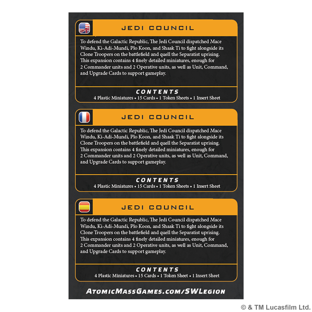 SW LEGION: JEDI COUNCIL