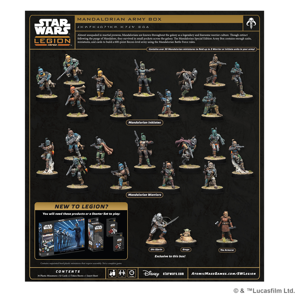 PREPEDIDO - SW LEGION: MANDALORIANS - ARMY BOX