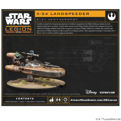 PREPEDIDO - SW LEGION: X-34 LANDSPEEDER