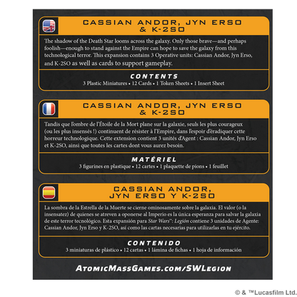 SW LEGION: CASSIAN ANDOR, JYN ERSO &amp; K-2SO