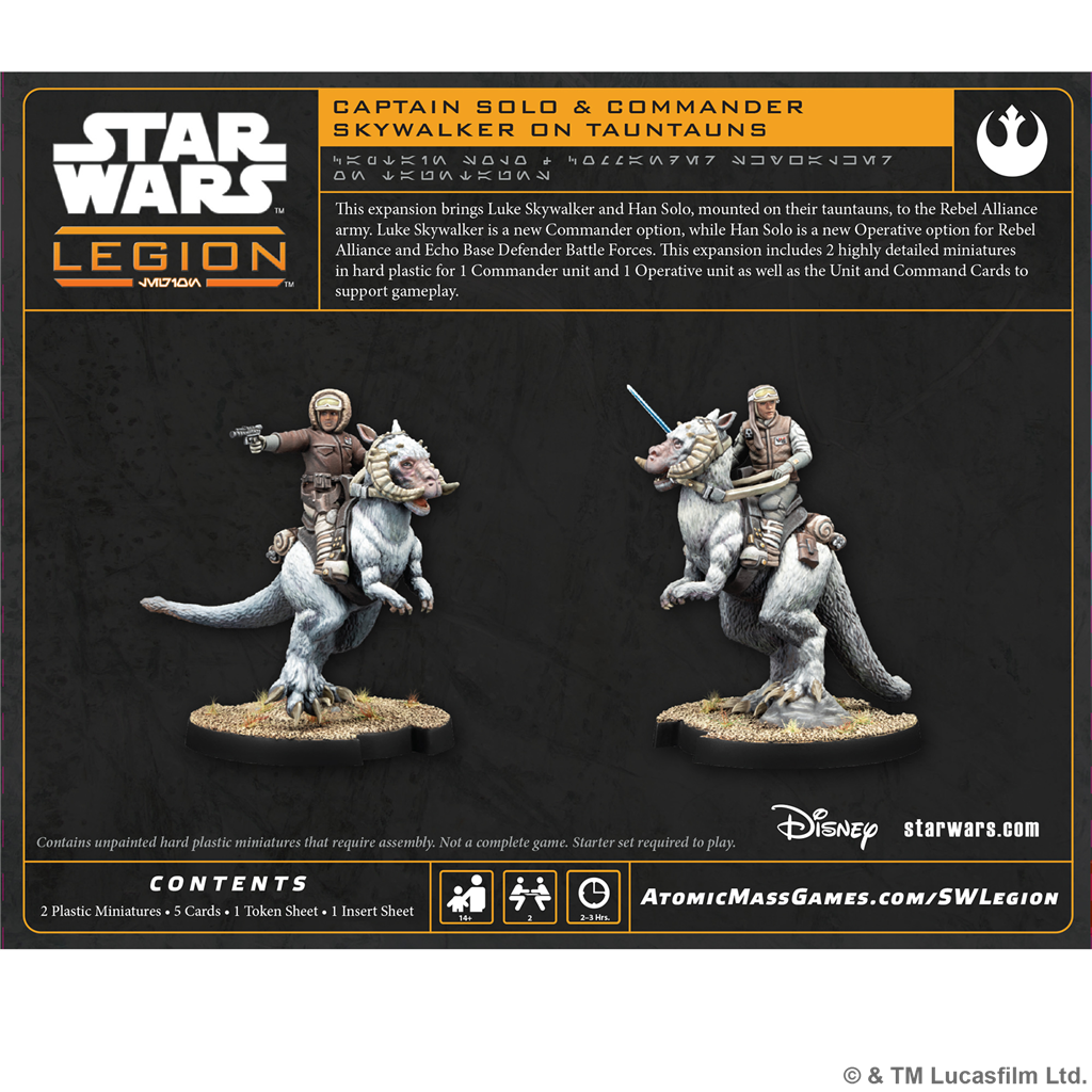 PREPEDIDO - SW LEGION: HAN SOLO &amp; LUKE SKYWALKER ON TAUNTAUN
