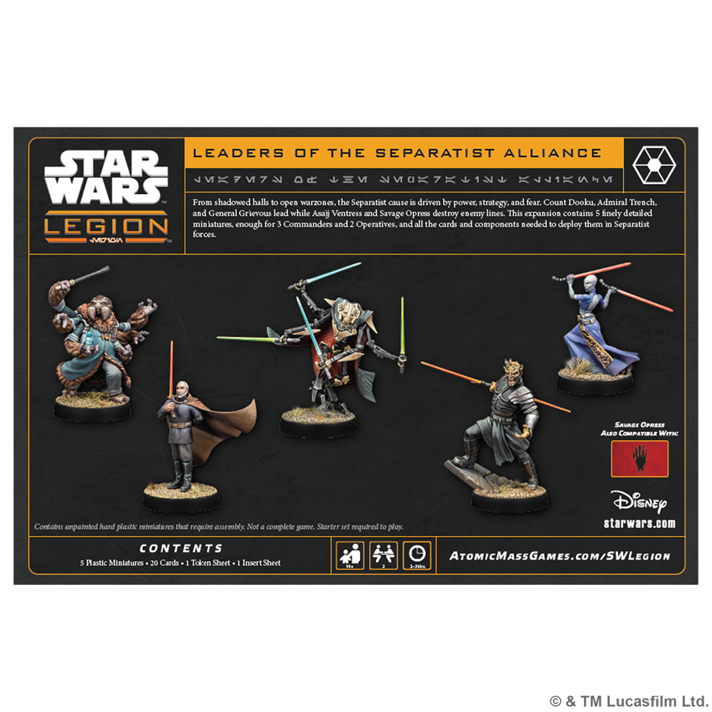 SW LEGION: Leaders of the Separatist Alliance