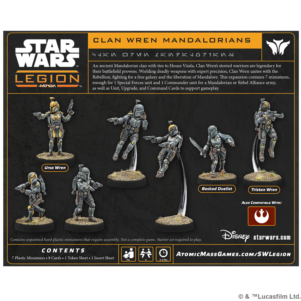 PREPEDIDO - SW LEGION: MANDALORIANS - CLAN WREN